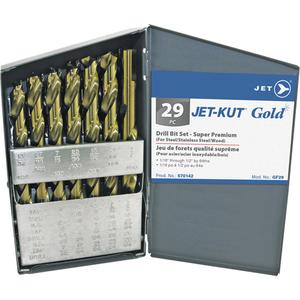 JET-KUT® GOLD Super Premium Drill Bit Set - 29, Alloy Steel
