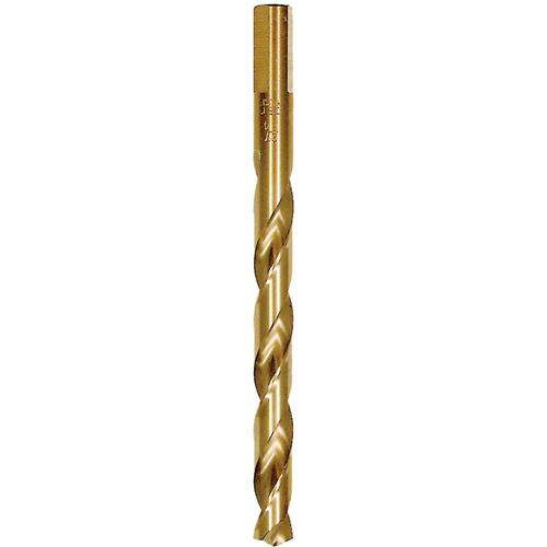 JET-KUT® Gold Super Premium M2 H.S.S. Jobber Drill Bit - High Speed Steel, 27/64", 135°, Bronze Oxide Gold, Wood; Alloy Steel; Stainless Steel; Steel, 3 Flats
