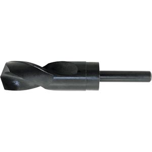 JET-KUT® Black Oxide Prentice Drill Bit - High Speed Steel, 1", 1", 135°, Steel, Round, 1/2"