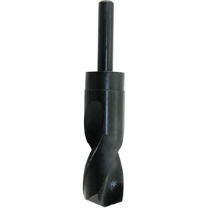 JET-KUT® Black Oxide Prentice Drill Bit - High Speed Steel, 1-1/4", 1.25", 135°, Steel, Round, 1/2"