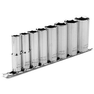 SAE Socket Set - 3/8", Hand/Standard, Deep, 8, 1/2"; 11/16"; 3/4"; 3/8"; 5/16"; 5/8"; 7/16"; 9/16"