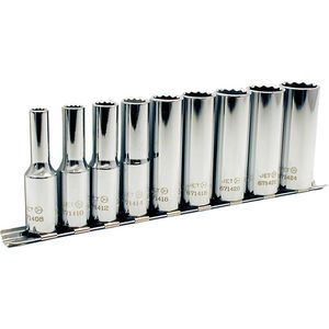SS3809D-12 SAE Socket Set - 3/8", Hand/Standard, Deep, 9, 1/2"; 1/4"; 11/16"; 3/4"; 3/8"; 5/16"; 5/8"; 7/16"; 9/16"