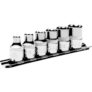SS3806TS External TORX® Socket Set - 3/8", Hand/Standard, Standard, 6, E10; E12; E14; E16; E6; E8