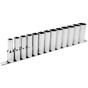 SS1213DM-6 6-Point Metric Socket Set - 1/2", Impact, Deep, 13, ANSI; CDA39-GP-12b; GGG-W-641E, Material, Case Type, Includes