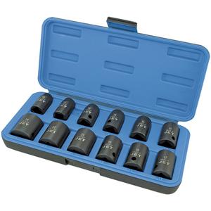 Metric Impact Socket Set - 1/2", Hand/Standard, Standard, 12, 10 mm; 12 mm; 13 mm; 14 mm; 15 mm; 16 mm; 17 mm; 18 mm; 19 mm; 21 mm; 22 mm; 24 mm