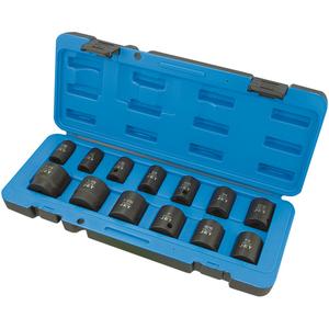 PS1312 6-Point SAE Socket Set - 1/2", Impact, Standard, 13, ANSI; GGG-W-660A, Black Phosphate, Chrome Molybdenum, 6