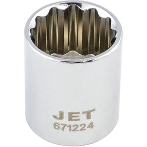 Chrome Socket - 3/8", 3/4", 6, Hand/Standard, Deep