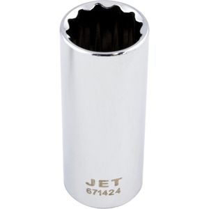 Chrome Socket - 3/8", 3/4", 12, Hand/Standard, Deep