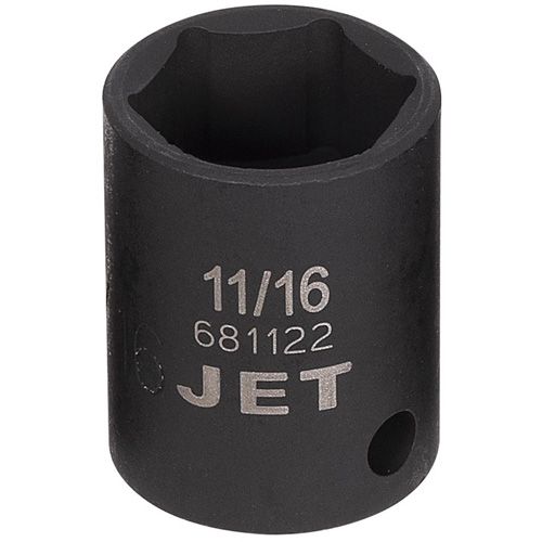 Socket - 3/8", 11/16", 6, Impact, Standard, Black Phosphate