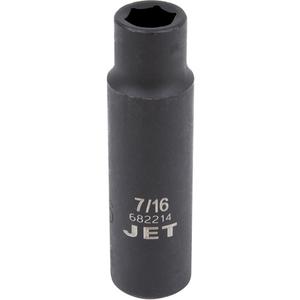 Impact Socket - 1/2", 7/16", 6, Impact/Hand/Standard/Power, Deep