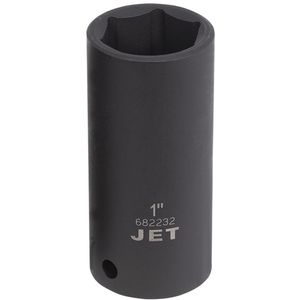 Socket - 010-LWIZ191 - 1/2", 1", 6, Impact, Deep, Black Phosphate