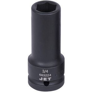 Socket - 010-LWIZ278 - 3/4", 3/4", 6, Impact, Deep, Black Phosphate