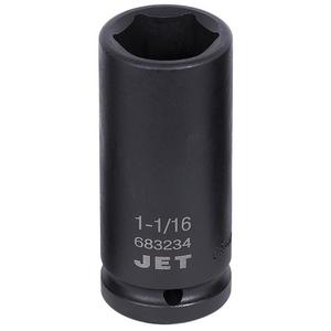 Socket - 3/4", 1-1/16", 6, Impact, Deep, Black Phosphate, Chrome Molybdenum, ANSI, GGG-W-660A
