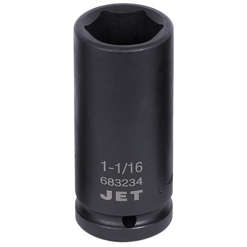 Socket - 3/4", 1-1/16", 6, Impact, Deep, Black Phosphate, Chrome Molybdenum, ANSI, GGG-W-660A