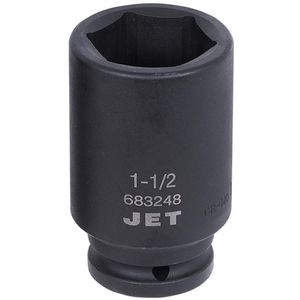 Socket - 010-LWIZ280 - 3/4", 1-1/2", 6, Impact, Deep, Black Phosphate