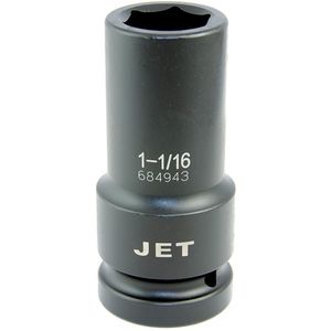 Extra-Thin Wall Socket - 1", 1-1/16", 6, Impact, Deep