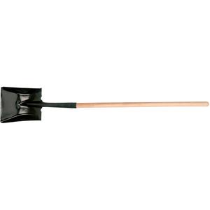 Square Point Shovel - 11" x 9-1/2", Tempered Steel, Wood, Straight, 42"