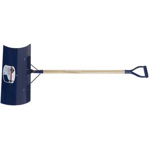 Snow Pusher - Steel, 24", 42-3/4", Wood, D-Grip, Not Included