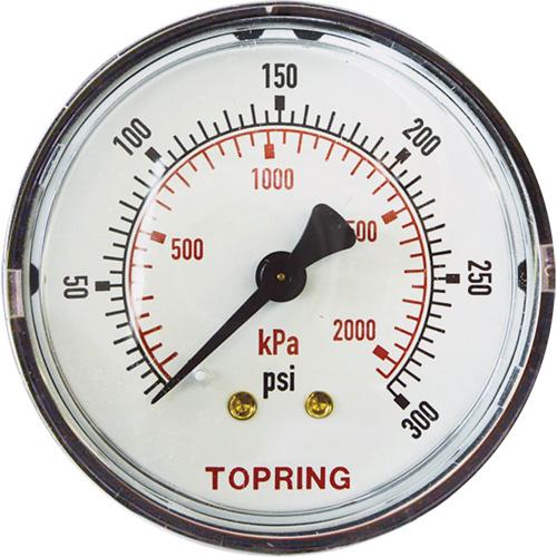 Replacement Pressure Gauge - 2", 0 - 175 psi, Back Mount, Analogue