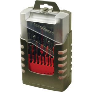 Drill Sets - 29, High Speed Steel, 1/16 - 1/2 x 1/64, Plastic