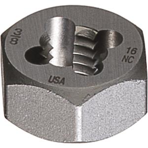 Hexagon Rethreading Dies, Bright Finish - High Speed Steel, 1"-12
