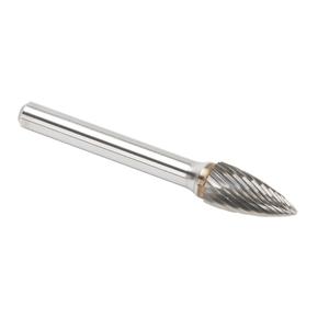 Solid Carbide Burrs - Tree Shape Pointed End - SG-3, 9.53 mm, 1/4"