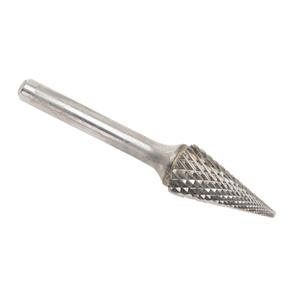 Solid Carbide Burrs - Pointed Cone Shape - SM-5, 1/2", 1/4", 22.2 mm