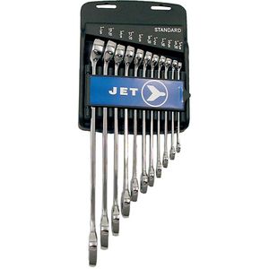Fully Polished Long Pattern Combination Wrench Set - 11, Imperial, Combination