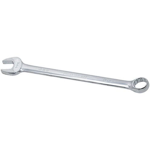 Long Pattern Fully Polished Combination Wrench - 1-1/16", Chrome, Plain