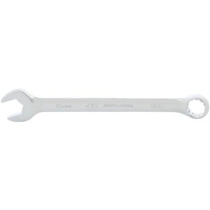 Long Pattern Fully Polished Combination Wrench - 010-LWJZ380 - 5-1/3", 8 mm, Chrome, Plain