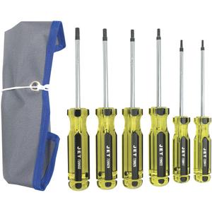 JHTSS-6 Jumbo Handle TORX® Screwdriver Set - 6, Non Magnetic, Torx T10; T15; T20; T25; T27; T30 x 4"