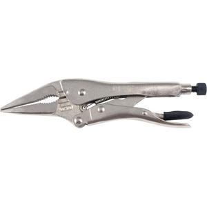 J9LN Super Heavy-Duty Locking Pliers with Cutter - 9", Long Nose, 9254 Alloy Steel; Chrome Molybdenum, Nickel Plated, ANSI