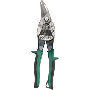 Super Heavy-Duty Aviation Snips - 1-3/8", 10", Rings/Straight, Green, Right, 22 ga, 18 ga, 16 ga, 21 ga