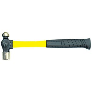 Heavy-Duty Fibreglass Handle Ball Pein Hammer - 8 oz., Plain, Cushion, 11", '-26°C to 65°C