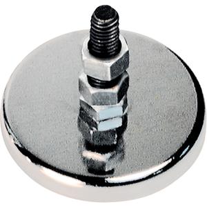 Low Profile Cup Magnets - 13 lbs., 2-1/32", 5/16", PLATED CUP & BOLT, 1.8125, 10-24