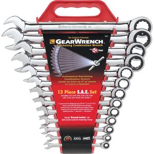 Wrench Set - 13, 7, Imperial, Combination, 1/4" to 1"