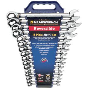 Reversible Wrench Set - 16, Metric, Combination, 8 mm to 25 mm