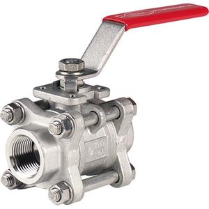 Three-Piece Ball Valves - Series WE02 - Stainless Steel, Manual, FNPT x FNPT