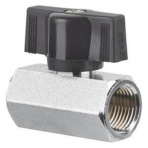 Mini Ball Valves - Brass, Manual, FNPT x FNPT, 11, '-4 to 250°F (-20 to 121°C), Nickel Plated, Chrome