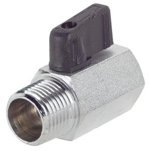 Mini Ball Valves - Brass, Manual, FNPT x FNPT, 11, '-4 to 250°F (-20 to 121°C), Nickel Plated, Chrome