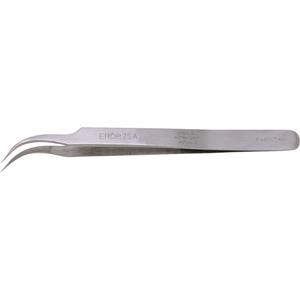 Tweezers - Pointed Tips, Curved - 4.75" (120 mm) - 4-3/4", Angled, Stainless Steel