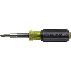 11-in-1  Multi-Bit Screwdriver/Nut Driver - 3/8"/1/4"/5/16", 7-1/4", Non Magnetic, Cushion Grip, 3", Yellow and Black