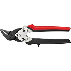 Compact Aviation Snips - 13/16", 7-3/16", Straight, Red, Left, 18-gauge, Left