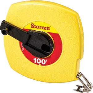 Closed Reel Long Tape - 100', 3/8", Imperial, Yellow, Steel, Polyurethane Over Baked Enamel