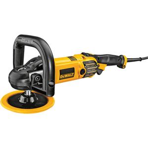 Variable Speed Polisher with Soft Start - 7"/9", 120 V, 12 A, 0-3500, 1250 W, 5/8"-11, 18.5", 6.7 lbs.