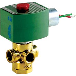 3-Way Direct Acting Universal Solenoid Valves - 1/4", 100 psi, 3/32", 0.12, 0, 100