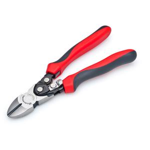 Pro Series Dual Material Diagonal Compound Action Cutting Pliers - 8", ASME, 1", 4.7", Std./11 AWG