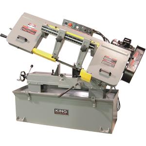 10" x 18" Metal Cutting Bandsaws - Round 10" and 10" x 18" Rectangular, Round 10" and 7" x 9-3/8" Rectangular, 4, 27", 70", 42", Horizontal, 4 (114, 196. 288, 377 FPM), 122" x 1" x 0.032", 2 HP, 2.6 A