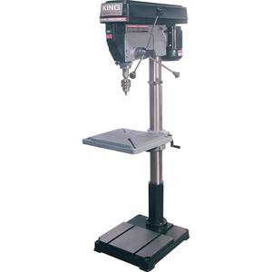 Floor Drill Presses - 22", 3/4", 4200 RPM, 18-3/4" W x 16-1/4" L, 33", 18-3/4", 69", 12, 180-4200 RPM, #4 Morse, 1 HP, 1 phase, 60 Hz, 12.5 A @ 110 V, 6.25 A @ 220 V