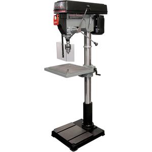 Floor Drill Presses - 22", 3/4", 4200 RPM, 18-3/4" W x 16-1/4" L, 33", 18-3/4", 69", 12, 150-4200 RPM, #4 Morse, 1 HP, 1 phase, 60 Hz, 12.5 A @ 110 V, 6.25 A @ 220 V